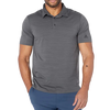 Adidas Space-Dye Stripe Men's Polo - Gray Six/Black