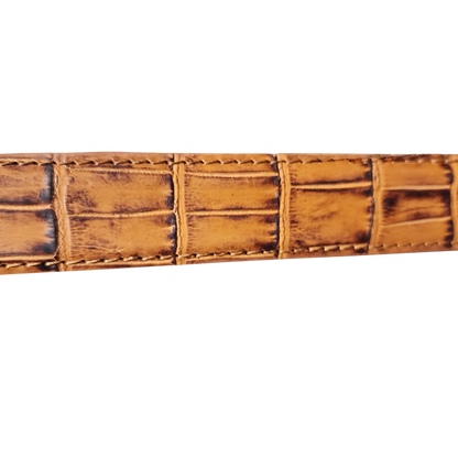 Antas Italian Mock Gator Tail Cut to Fit Men's Belt
