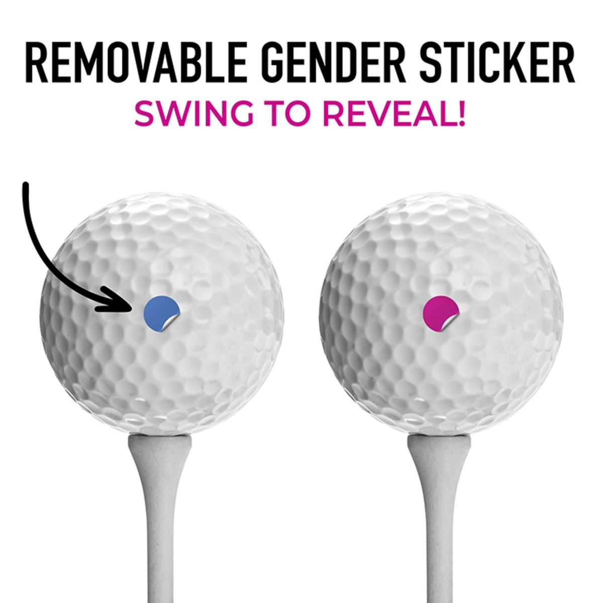 IZZO Gender Reveal Explode at Impact Golf Balls