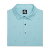FootJoy 18 Holes Print Men's Polo - Azure
