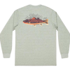 Southern Marsh Long Sleeve FieldTec Heathered Performance Tee - Green