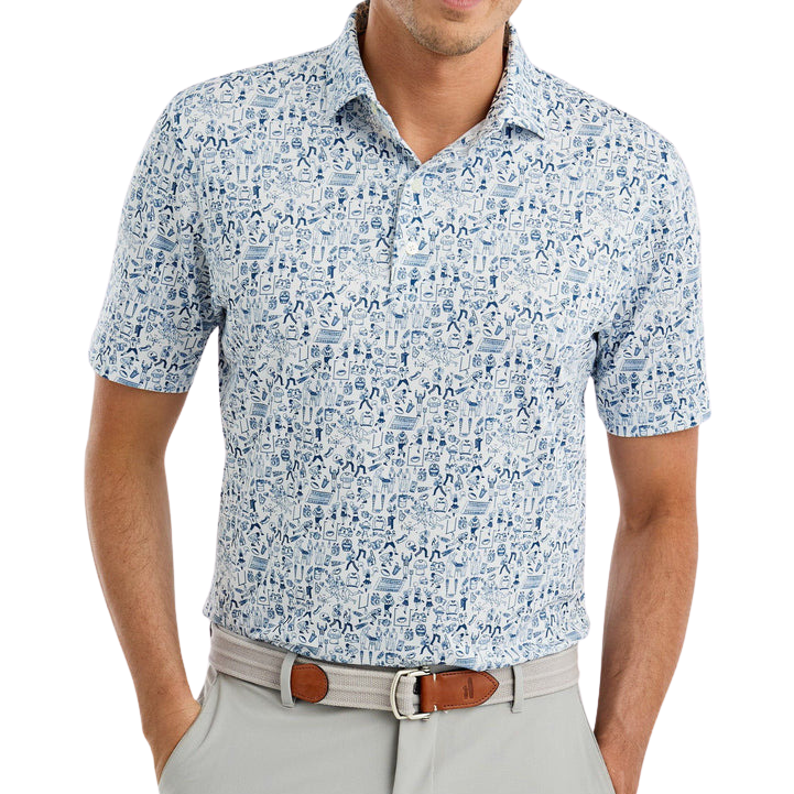 Johnnie-O The Tailgater Printed Golf Men's Polos