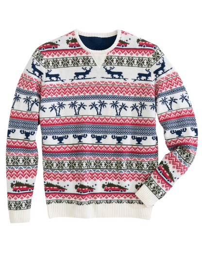 Johnnie-O Fun Ol' Fashioned Family Christmas Men's Sweater
