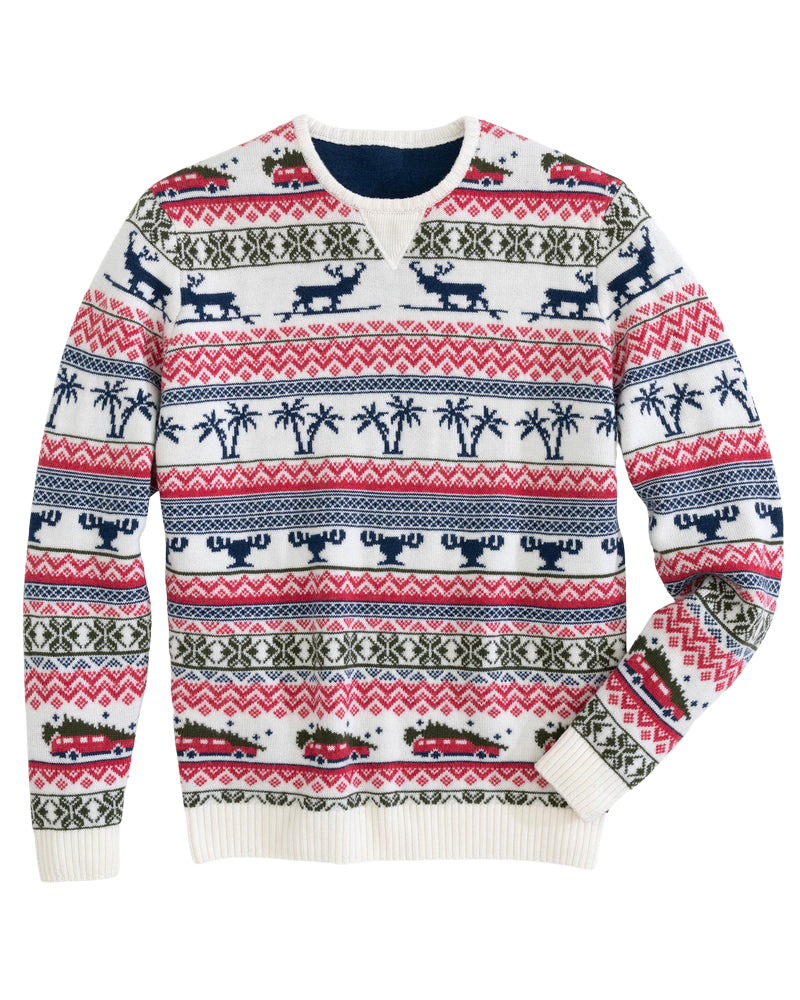 Johnnie-O Fun Ol' Fashioned Family Christmas Men's Sweater