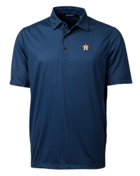 Thumbnail for Cutter & Buck Astros Pike Double Dot Print Stretch Men's Polo