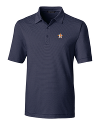 Thumbnail for Cutter & Buck Astros Forge Pencil Stripe Stretch Men's Polo