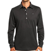 Criquet Range Men's Long Sleeve Polo - Black Jacquard