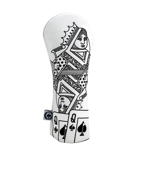 Pins & Aces White Out Queen of Spades Fairway Cover