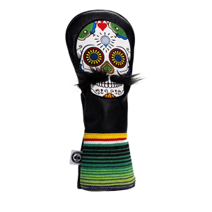 Pins & Aces Mustache Sugar Skull Driver Cover