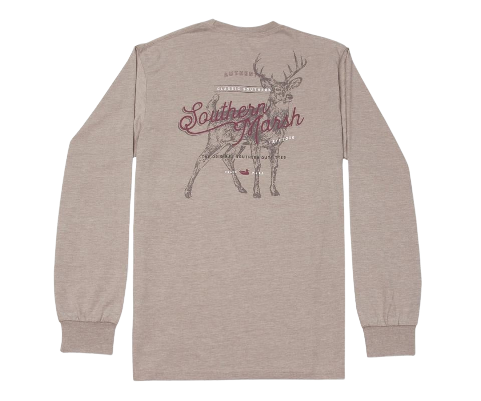 Southern Marsh Seawash Long Sleeve Deer T-Shirt