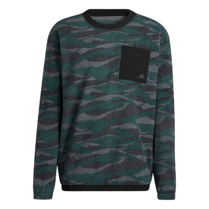 Adidas Texture-Print Crew Men's Sweatshirt