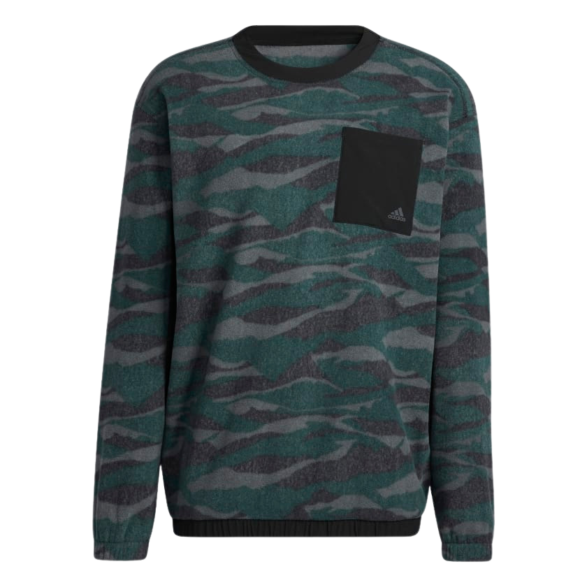 Adidas Texture-Print Crew Men's Sweatshirt