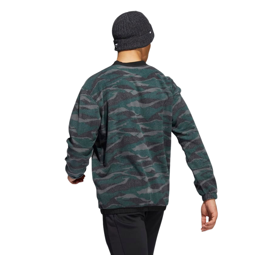 Adidas Texture-Print Crew Men's Sweatshirt