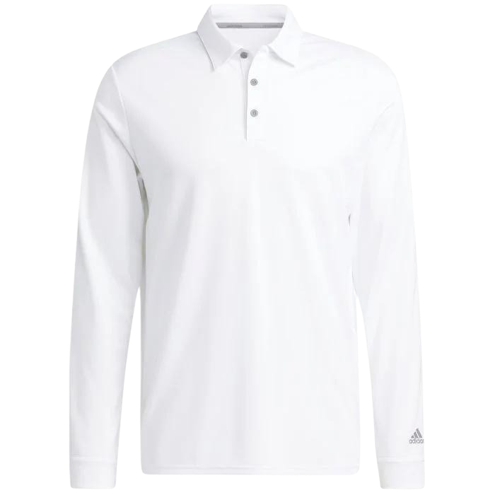 Adidas UPF Long Sleeve Men's Polo Large / White