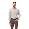 Mizzen+Main Leeward Long Sleeve Men's Dress Shirt - Cream Caribou Plaid